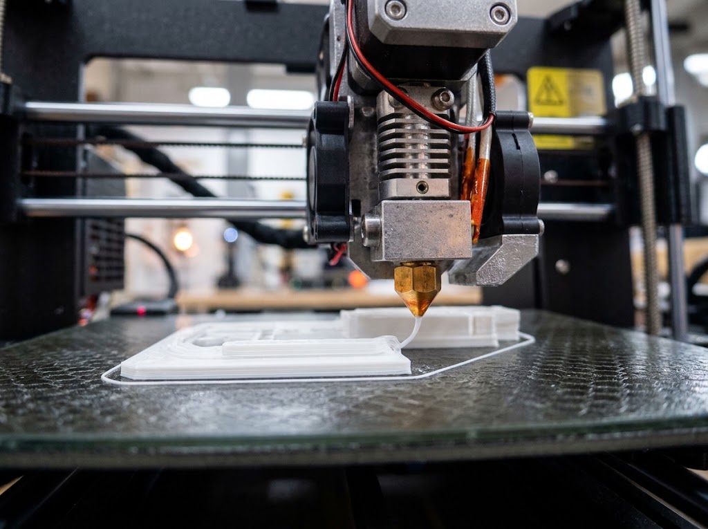 Impresora 3D Prusa imprimiendo pieza
